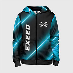 Толстовка на молнии детская Exeed неоновые лампы, цвет: 3D-черный