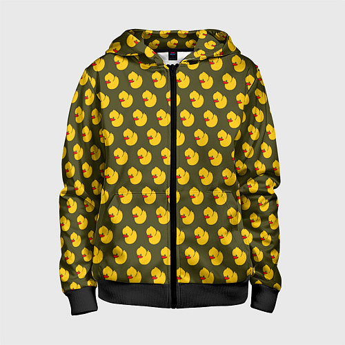 Детская толстовка на молнии Ути Коричнево-зелёный / 3D-Черный – фото 1