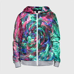 Детская толстовка на молнии Абстрактные волны огоньков