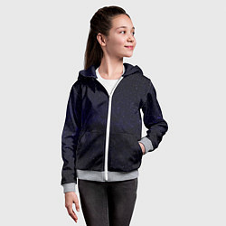 Толстовка на молнии детская Молчаливые космические дали, цвет: 3D-меланж — фото 2