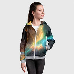 Толстовка на молнии детская Крыло звезды, цвет: 3D-меланж — фото 2