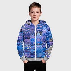 Толстовка на молнии детская Blurring colors, цвет: 3D-меланж — фото 2