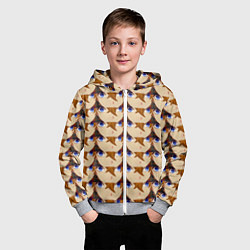 Толстовка на молнии детская Тарталья лицо МЕМ Genshin Impact, цвет: 3D-меланж — фото 2