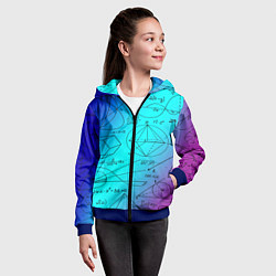 Толстовка на молнии детская Неоновая формула, цвет: 3D-синий — фото 2