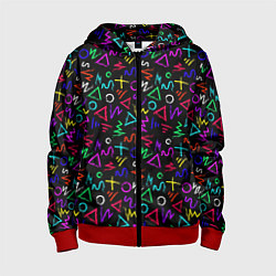 Детская толстовка на молнии League Of Legends: Arcane neon logo