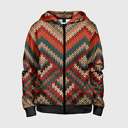 Детская толстовка на молнии Вязаная ткань - текстура