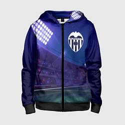 Толстовка на молнии детская Valencia ночное поле, цвет: 3D-черный