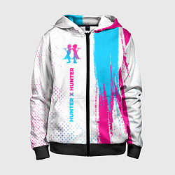 Толстовка на молнии детская Hunter x Hunter neon gradient style: по-вертикали, цвет: 3D-черный