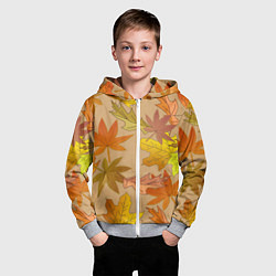Толстовка на молнии детская Осенняя атмосфера, цвет: 3D-меланж — фото 2