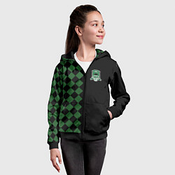 Толстовка на молнии детская ФК Краснодар ромбики, цвет: 3D-черный — фото 2