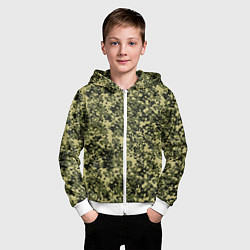 Толстовка на молнии детская Камуфляж Flecktarn Jeitai, цвет: 3D-белый — фото 2
