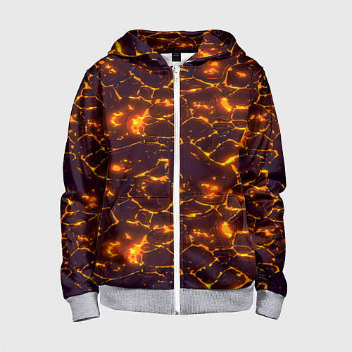 Детская толстовка на молнии Раскалённый камуфляж / 3D-Меланж – фото 1