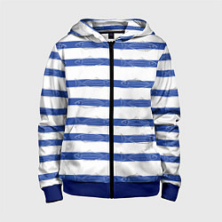 Детская толстовка на молнии Рыбы в полоску