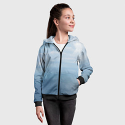 Толстовка на молнии детская Крымское море, цвет: 3D-черный — фото 2