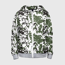 Детская толстовка на молнии Камуфляж M-84 Snow