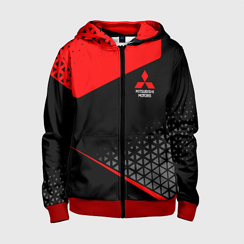 Детская толстовка на молнии Mitsubishi - Sportwear / 3D-Красный – фото 1