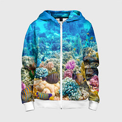 Детская толстовка на молнии Дно морское