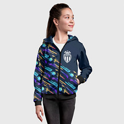 Толстовка на молнии детская Monaco градиентные мячи, цвет: 3D-черный — фото 2