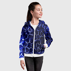 Толстовка на молнии детская Графическая химия, цвет: 3D-белый — фото 2