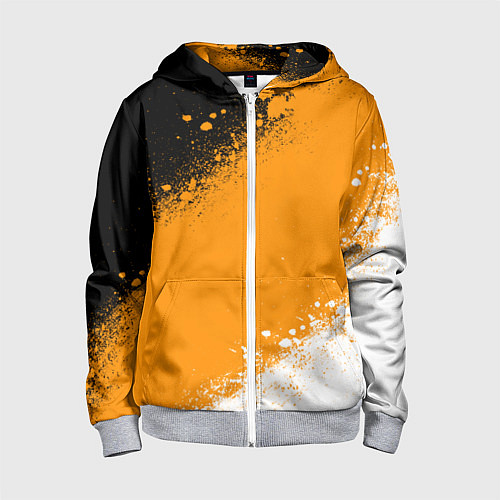 Детская толстовка на молнии Имперский флаг - триколор / 3D-Меланж – фото 1