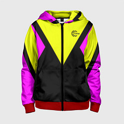 Толстовка на молнии детская FIRM прямиком из восьмидесятых, цвет: 3D-красный