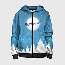 Детская толстовка на молнии Новогодняя сказка дед мороз