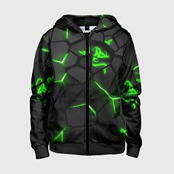 Детская толстовка на молнии Razer green neon