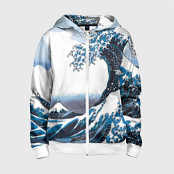 Детская толстовка на молнии Цунами в Японии