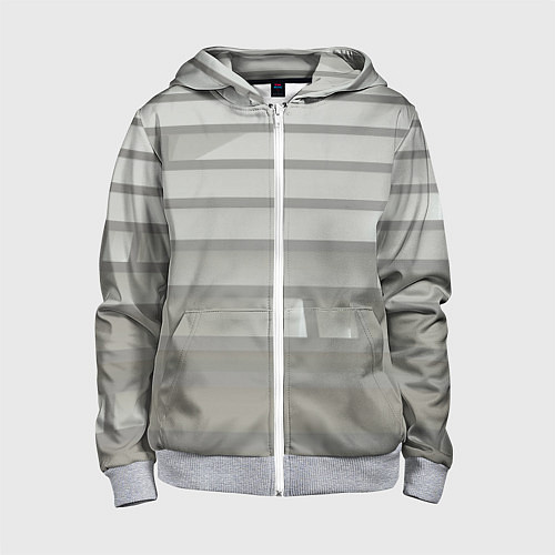 Детская толстовка на молнии Серый паттерн из различных блоков / 3D-Меланж – фото 1
