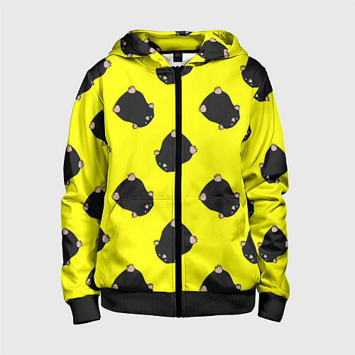 Детская толстовка на молнии Кротовуха / 3D-Черный – фото 1