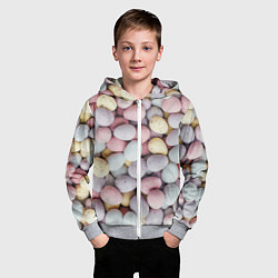 Толстовка на молнии детская Абстрактное множество чистых и светлых камней, цвет: 3D-меланж — фото 2