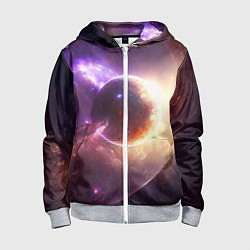 Толстовка на молнии детская Планета Алари, цвет: 3D-меланж