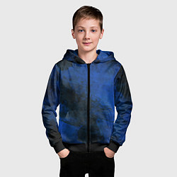 Толстовка на молнии детская Синий дым, цвет: 3D-черный — фото 2