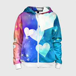 Детская толстовка на молнии Dreamy Hearts Multicolor