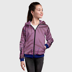 Толстовка на молнии детская Розовая пальма, цвет: 3D-синий — фото 2