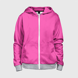 Толстовка на молнии детская Кислотный розовый, цвет: 3D-меланж