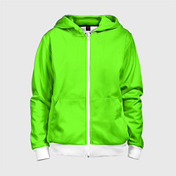 Детская толстовка на молнии Кислотный зеленый