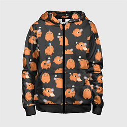 Детская толстовка на молнии Chainsaw Man - Почита паттерн