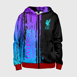 Толстовка на молнии детская Liverpool FC sport, цвет: 3D-красный