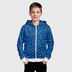 Толстовка на молнии детская Абстрактный паттерн - минимализм, цвет: 3D-белый — фото 2