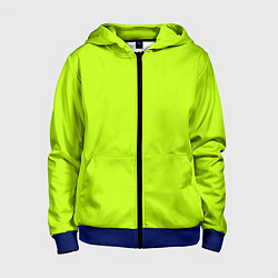 Детская толстовка на молнии Лайм цвет: однотонный лаймовый