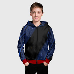 Толстовка на молнии детская Текстура красок, цвет: 3D-красный — фото 2