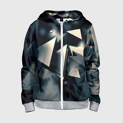 Детская толстовка на молнии Dark abstraction