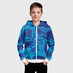 Толстовка на молнии детская Ледоход, цвет: 3D-белый — фото 2