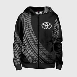 Детская толстовка на молнии Toyota tire tracks