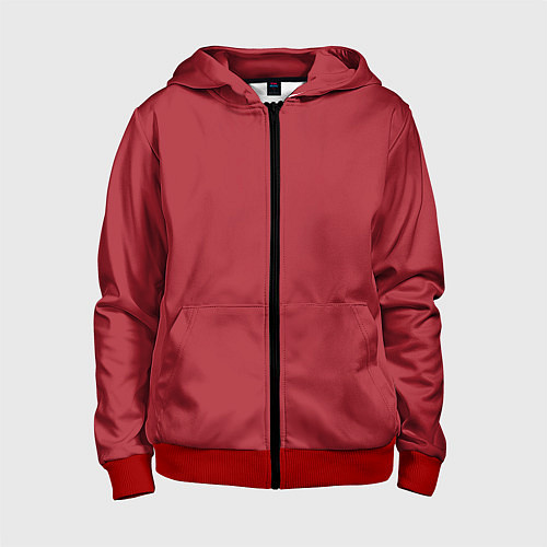 Детская толстовка на молнии Красный тренд 2023 / 3D-Красный – фото 1