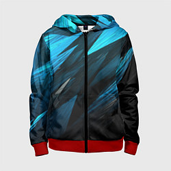 Толстовка на молнии детская Black blue style, цвет: 3D-красный