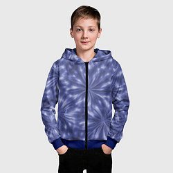 Толстовка на молнии детская Волшебные цветы, цвет: 3D-синий — фото 2
