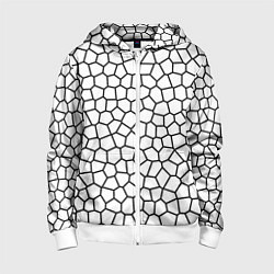 Детская толстовка на молнии Мозаика белый