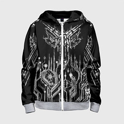 Детская толстовка на молнии Киберпанк-модерн